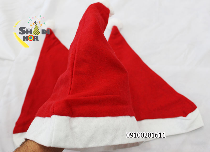 کلاه کریسمس ساده - فروش عمده کلاه های سفید قرمز بزرگسال