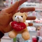 عروسک خرس قلب دار خارجی درجه 1 فروش عمده انواع ولنی جاکلیدی قرمز جاسوئیچی